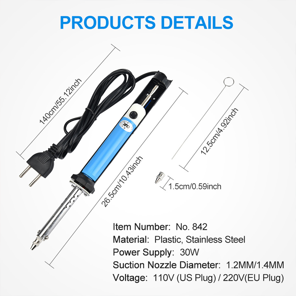 AC 110V/220V Electric Tin Suct - Desoldering Pump Electric Vacuum Station ulasan dan harga