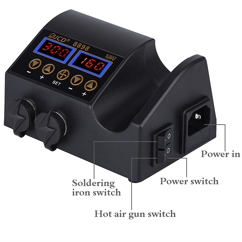 JCD 8898‑16 750W 2‑in‑1 LCD Di - 2 In 1 Soldering Rework Station 750W ulasan dan harga
