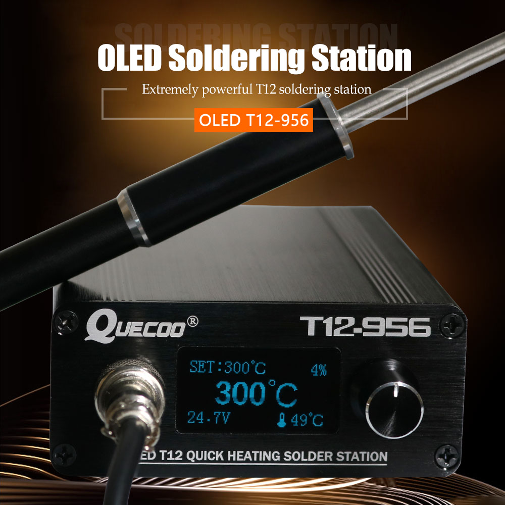 QUECOO T12-956 Soldering Digit - T12 Soldering Station Oled ulasan dan harga
